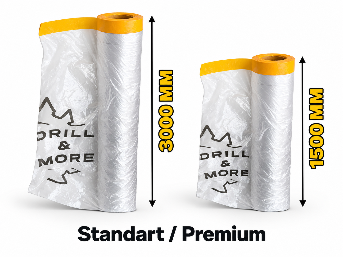 Фото товару: «Плівка захисна Drill&More Premium 3 та 1,5 метри висотою, 15м »