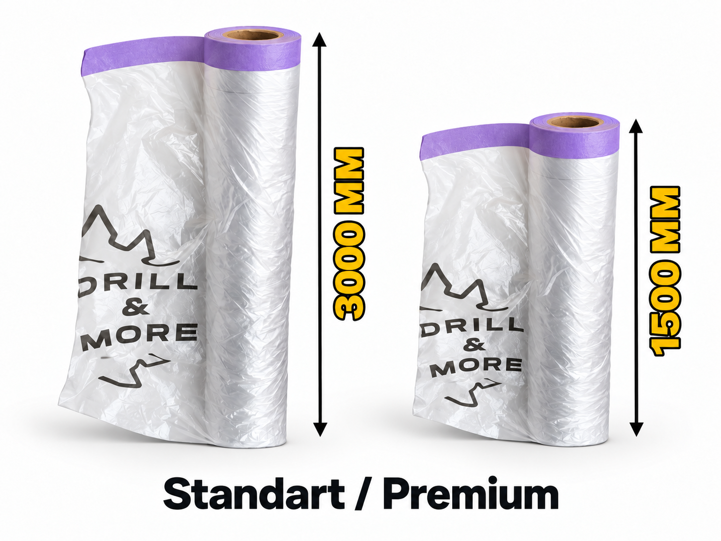 Фото товару: «Плівка захисна Drill&More Premium 3 та 1,5 метри висотою, 15м »